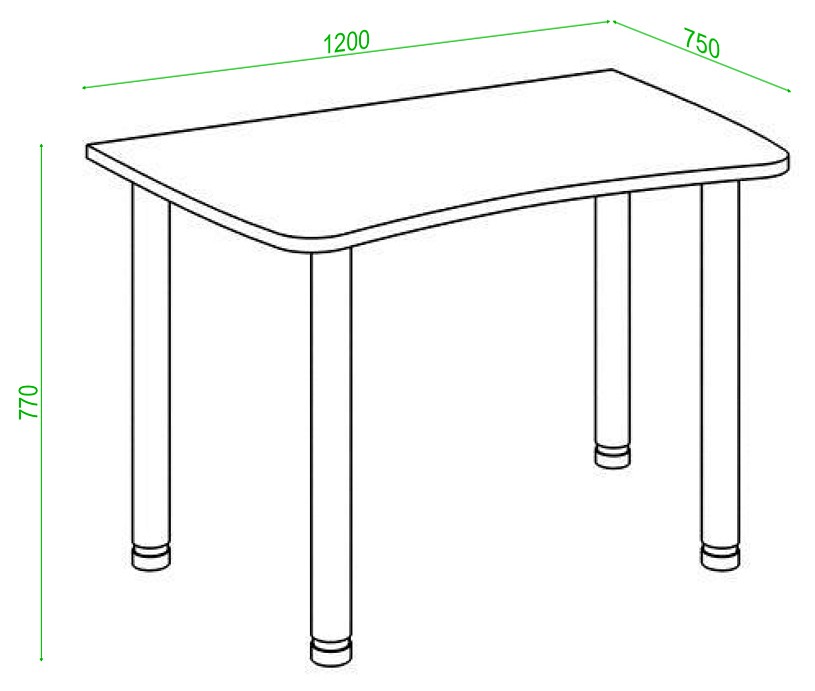 Стол офисный Домино Lite СКЛ-Софт120МО