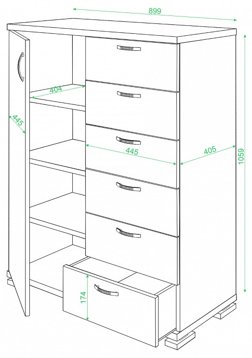Комод 900 мм ширина
