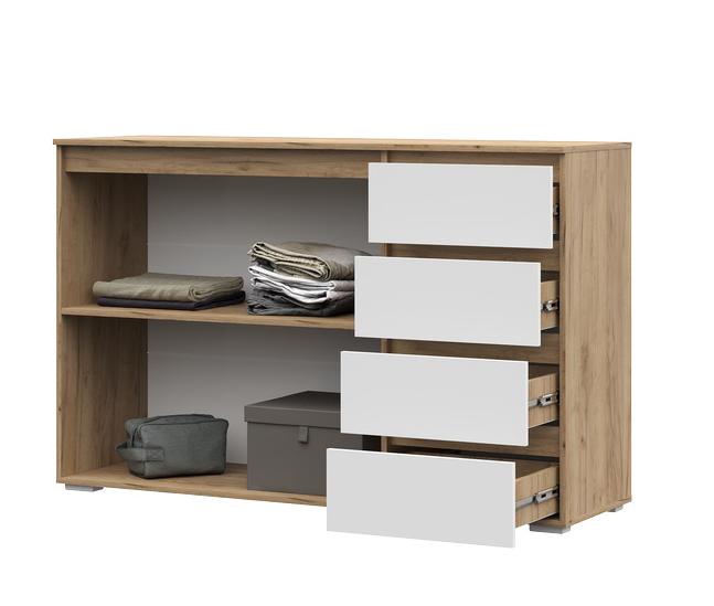 Комод ХЕЛЕН КМ-06 (дуб крафт золотой,белый) 2