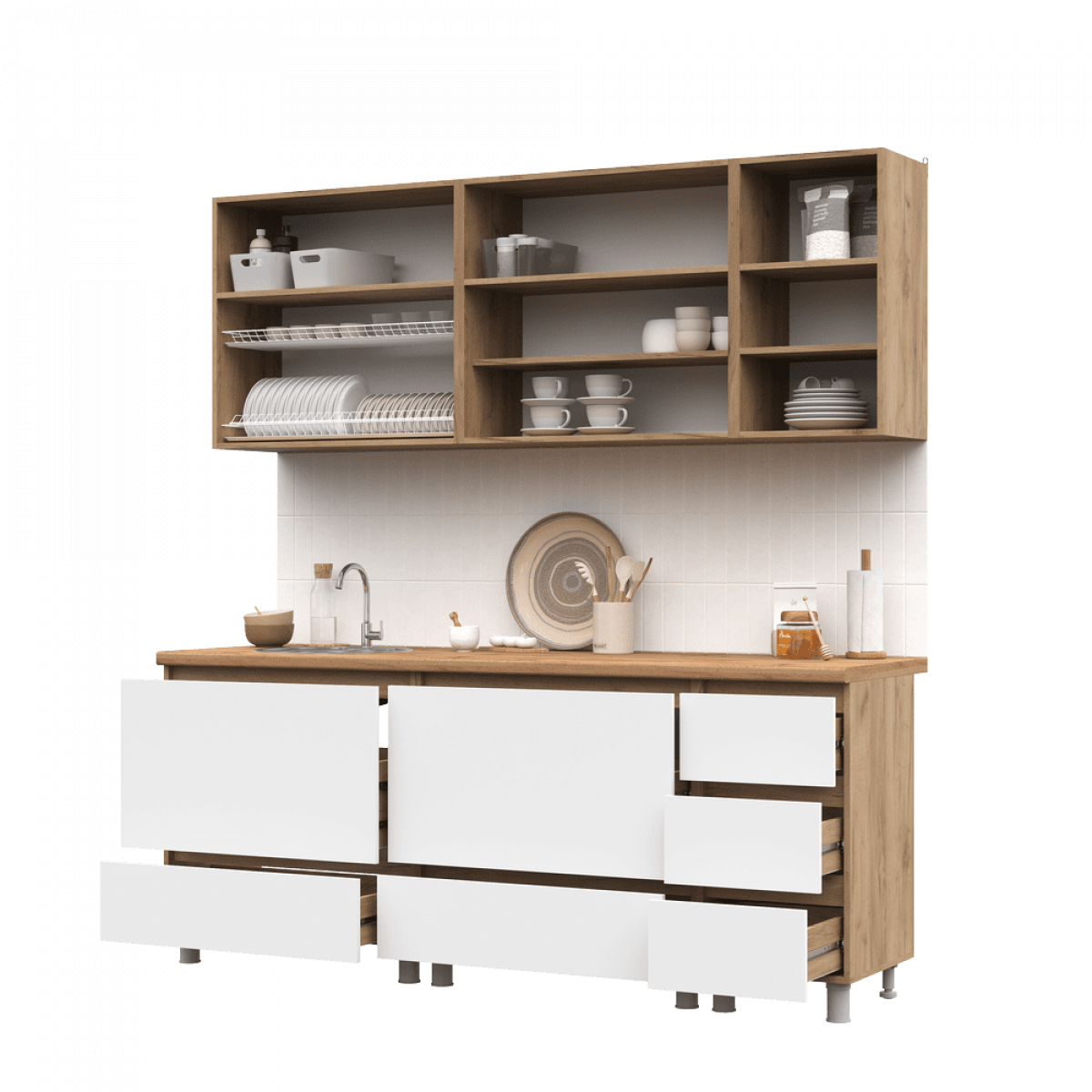 Кухня Хелен 2,0 м крафт 4