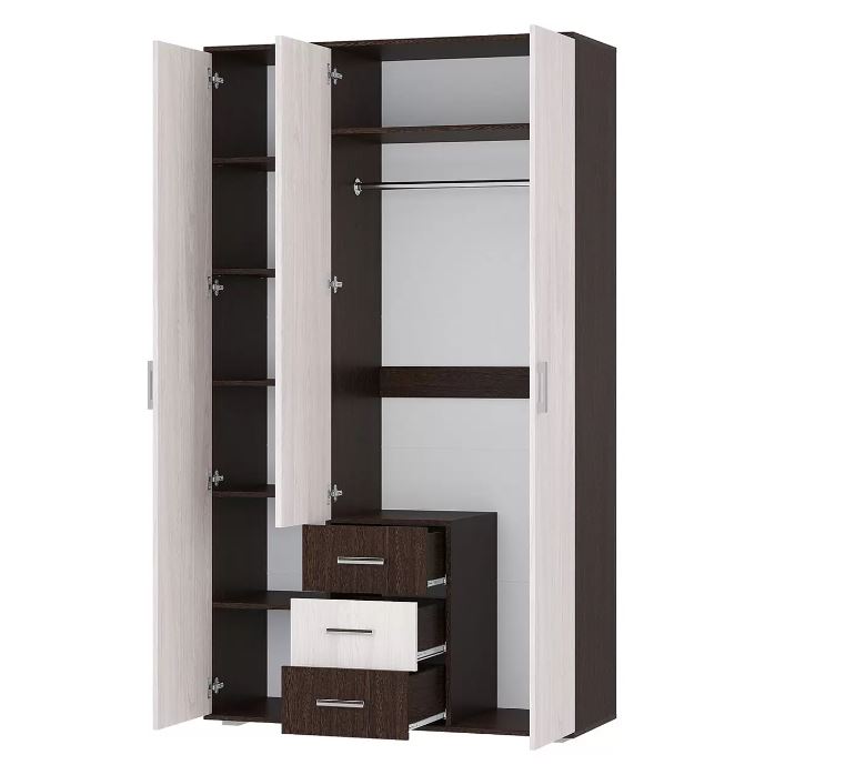 Шкаф Белла 3х ств венге ясень 2